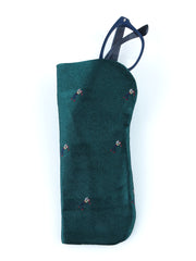 GOLF green jacquard silk glasses case