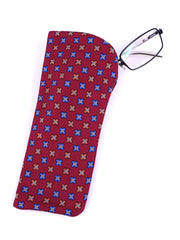 ROMOLO Blue Madder Silk Glasses Case