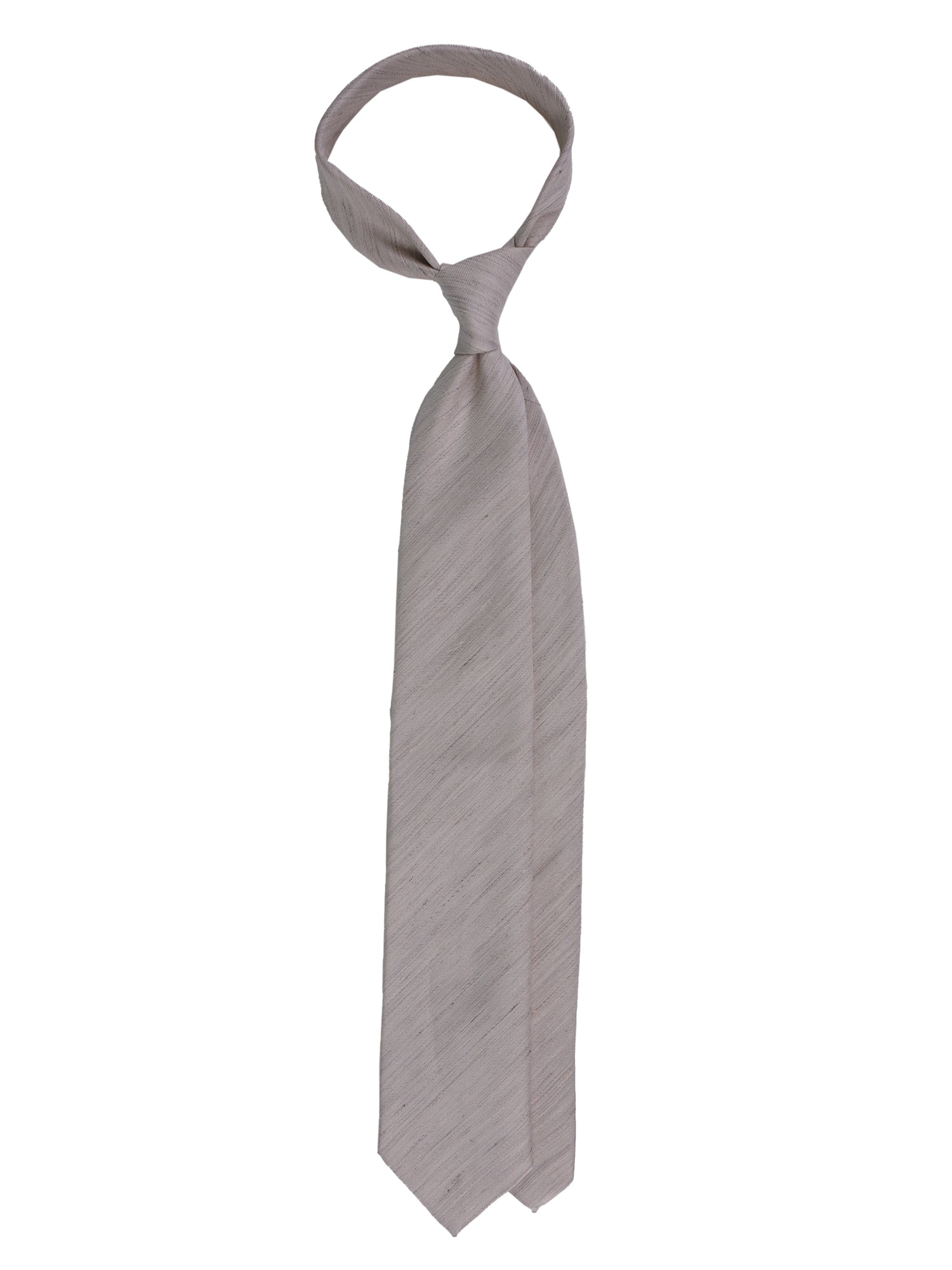 Cravatta 3 pieghe POTTS seta\lino beige