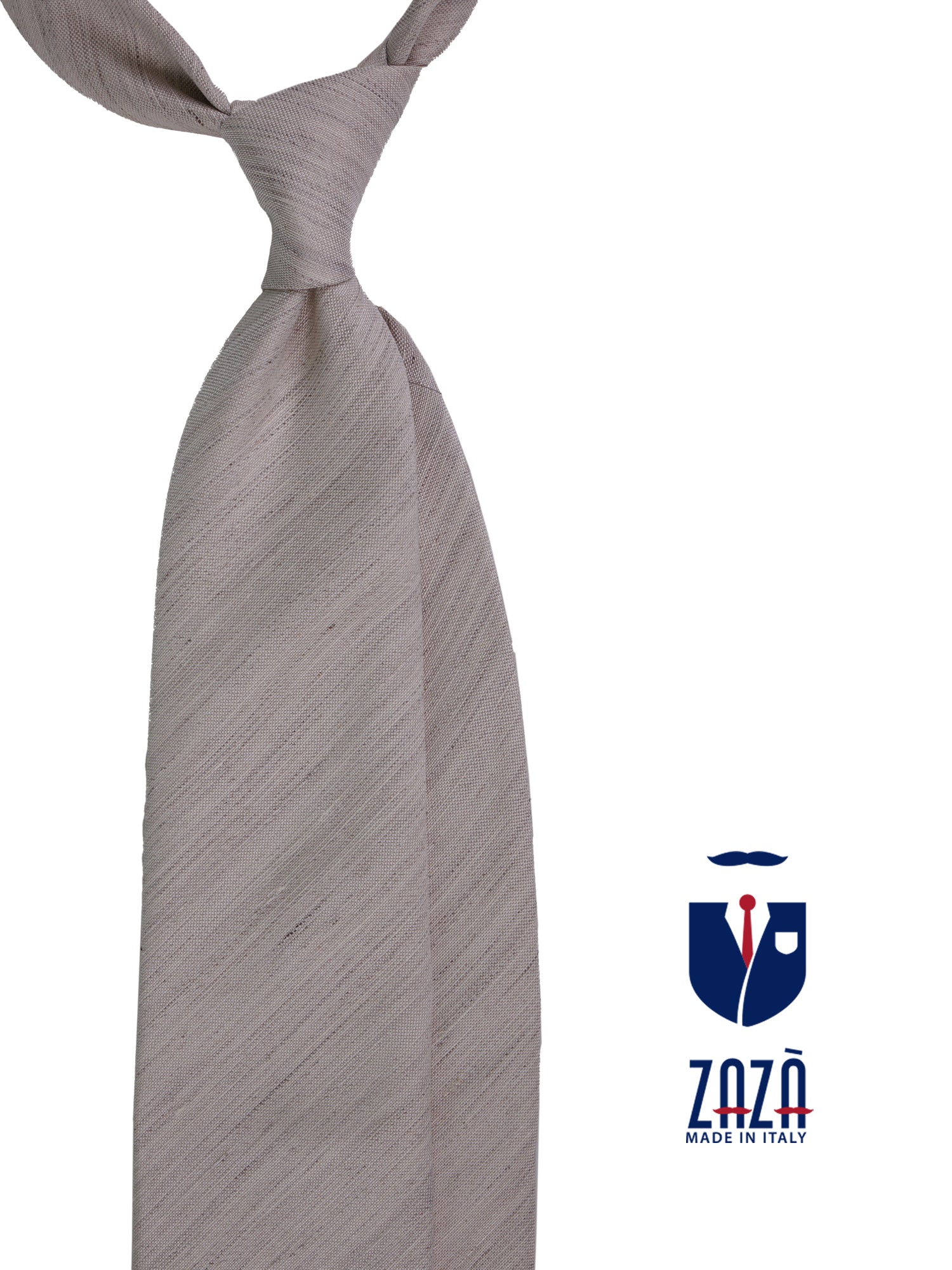 Cravatta 3 pieghe POTTS seta\lino beige