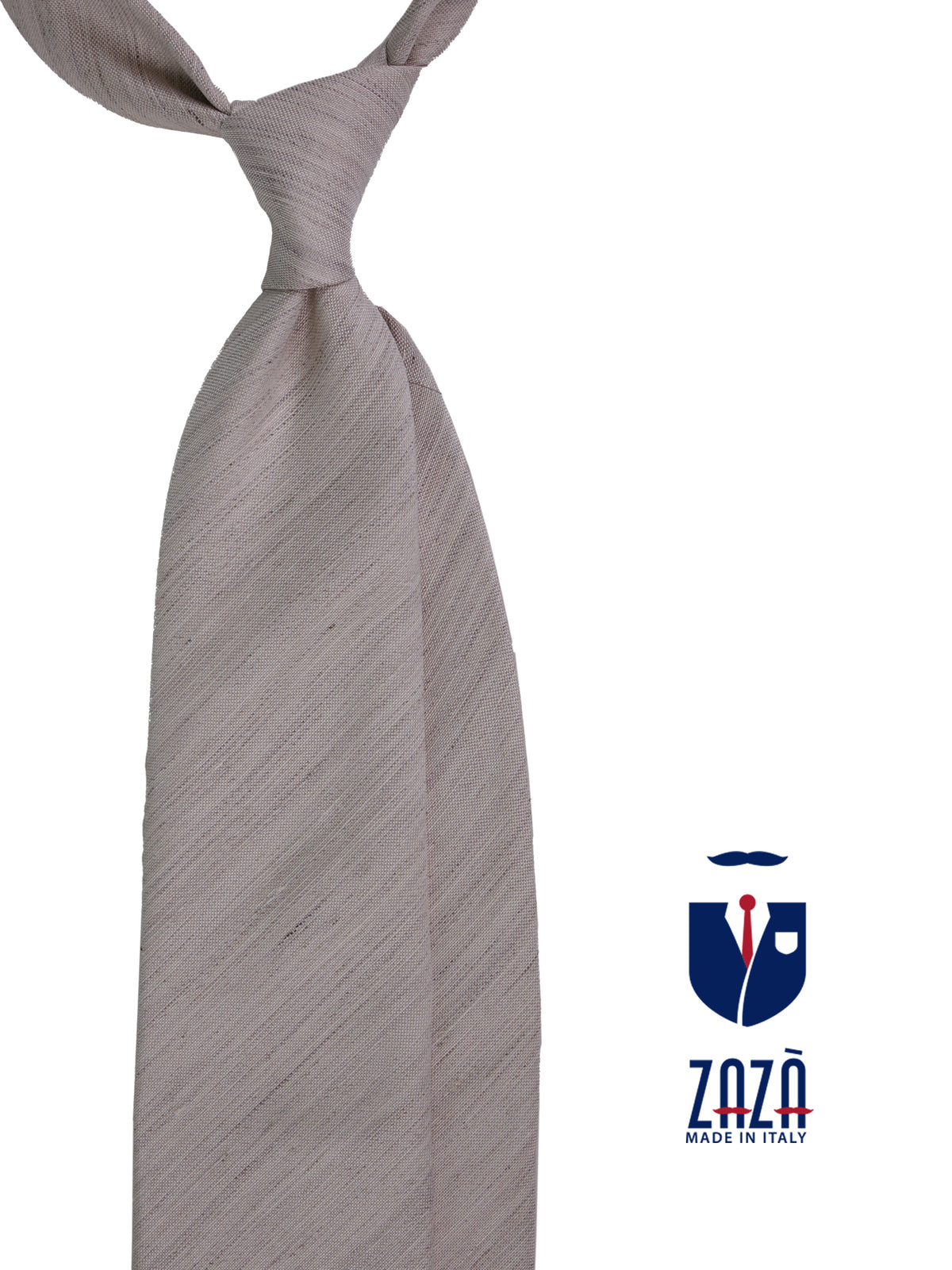 Cravatta 3 pieghe POTTS seta\lino beige