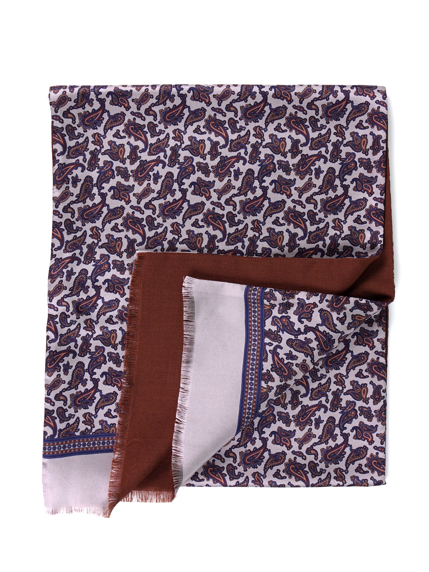 Sciarpa doppiata in seta\lana stampata PRICE grigio