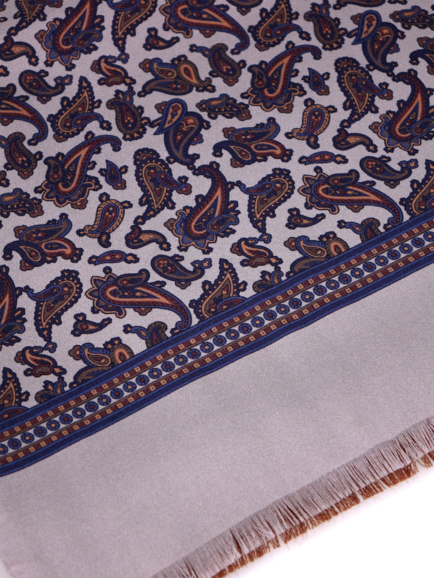 Sciarpa doppiata in seta\lana stampata PRICE grigio