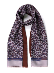 Sciarpa doppiata in seta\lana stampata PRICE grigio