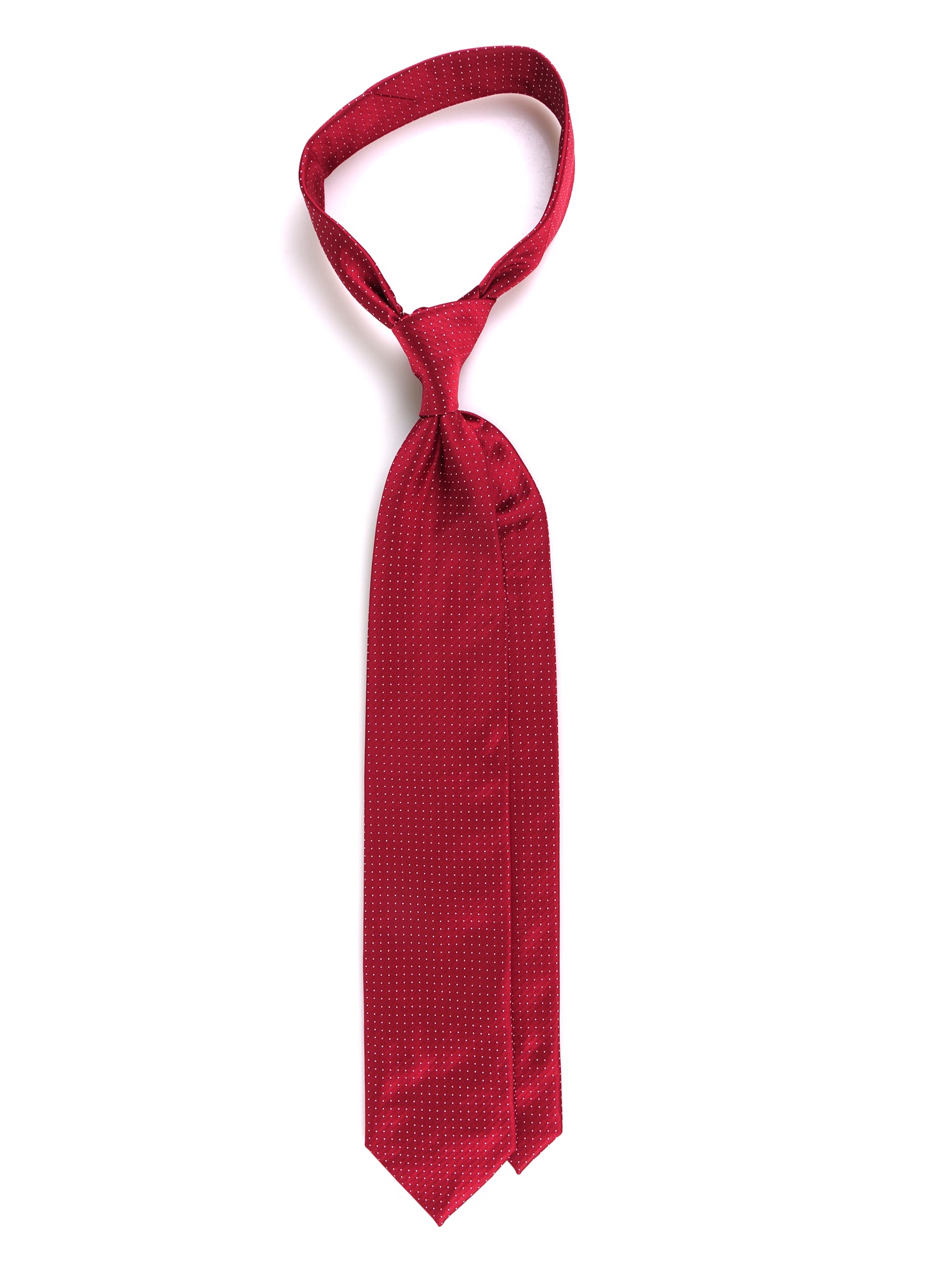 Cravatta 3 pieghe PROSIT in seta jacquard stampata rosso