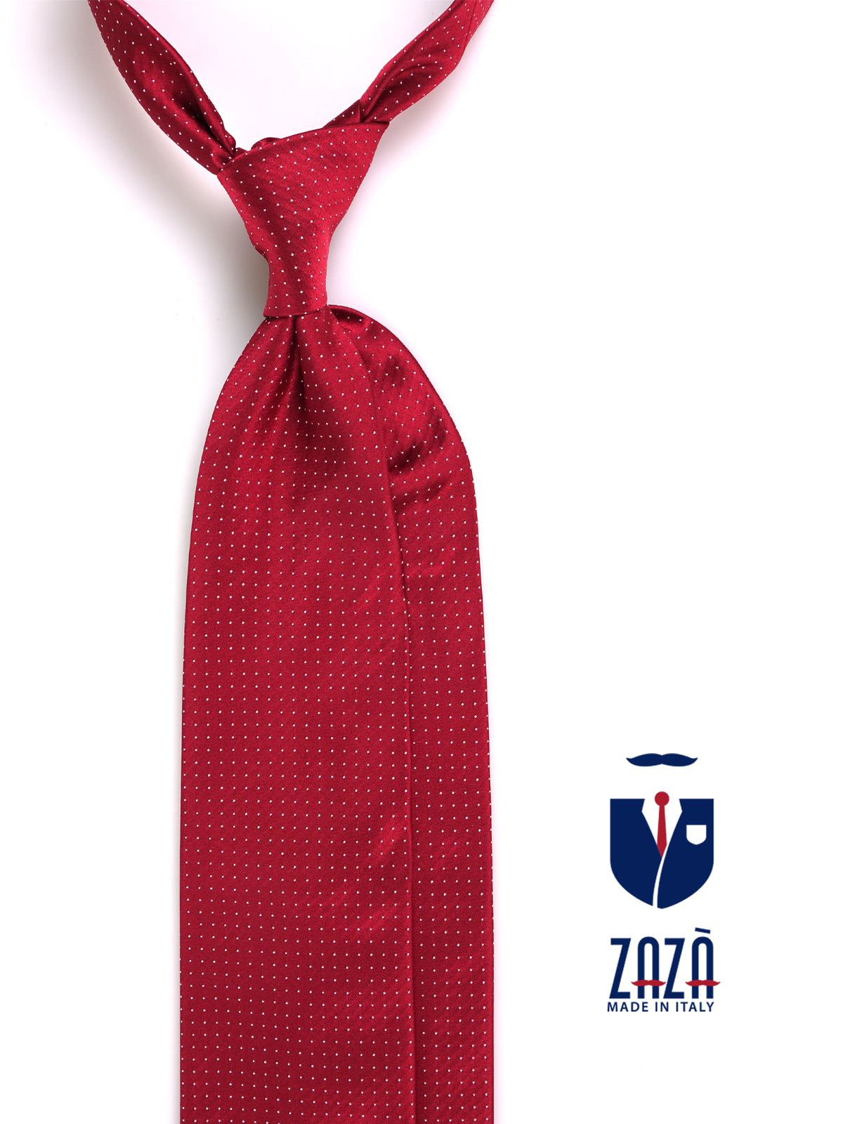 Cravatta 3 pieghe PROSIT in seta jacquard stampata rosso