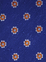 Cravatta 3 Pieghe blu elettrico REALE Seta shantung