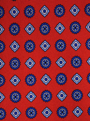 Cravatta 3 Pieghe rosso REDDANCE seta stampata inglese