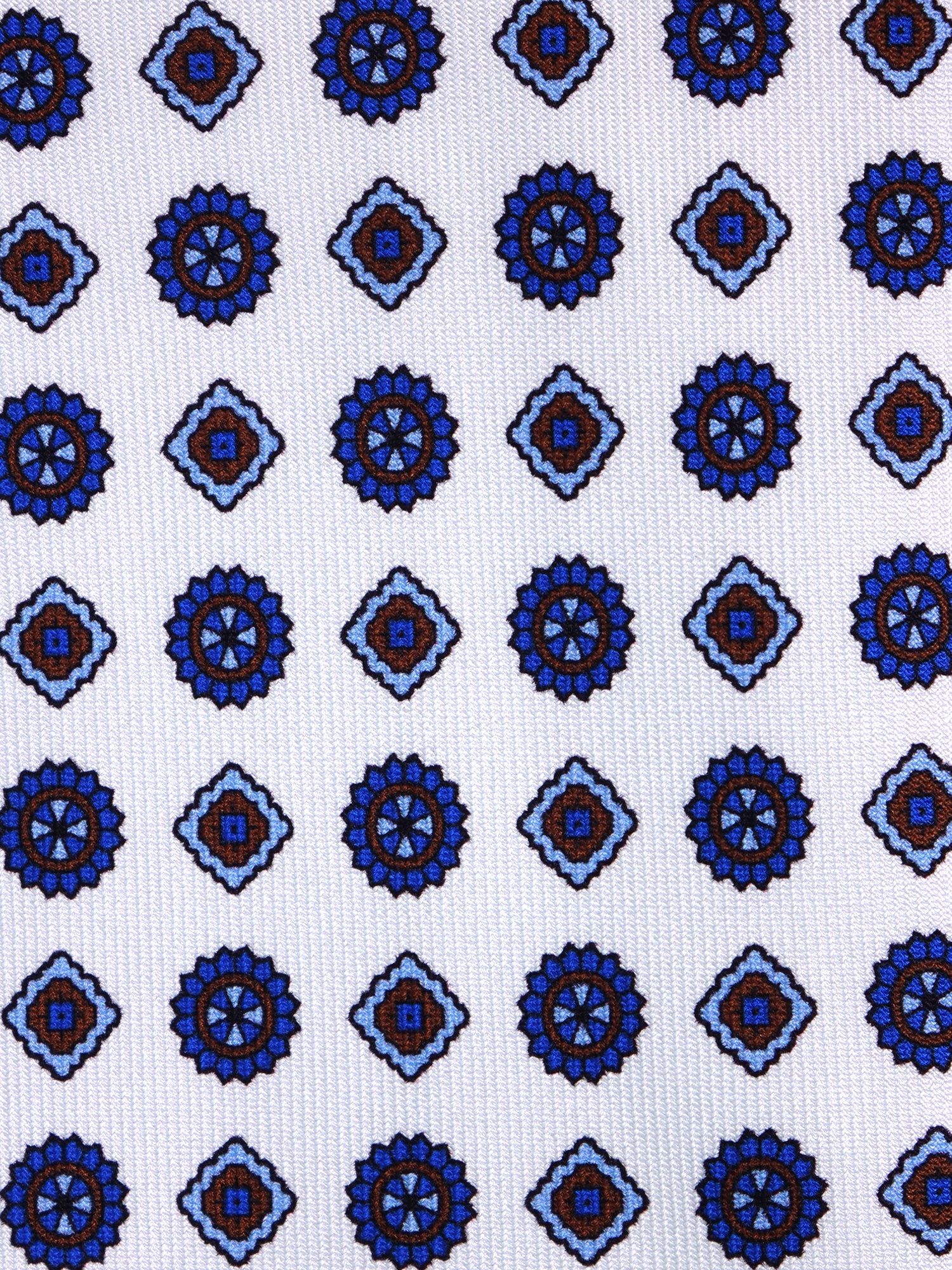 Cravatta 3 Pieghe bianco REDDANCE seta stampata inglese