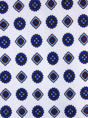 Cravatta 3 Pieghe bianco REDDANCE seta stampata inglese