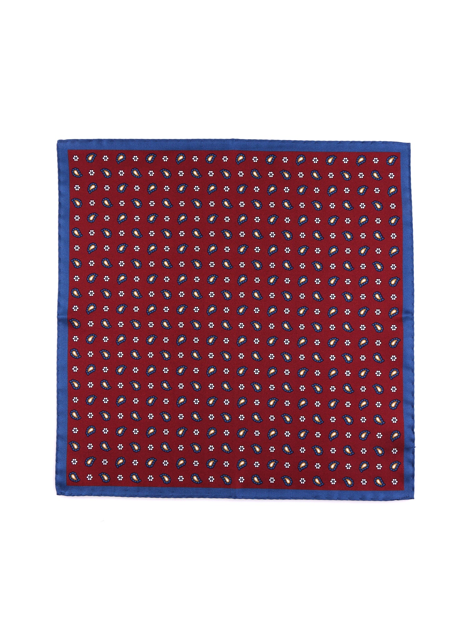 Fazzoletto da taschino rosso in seta stampata REED