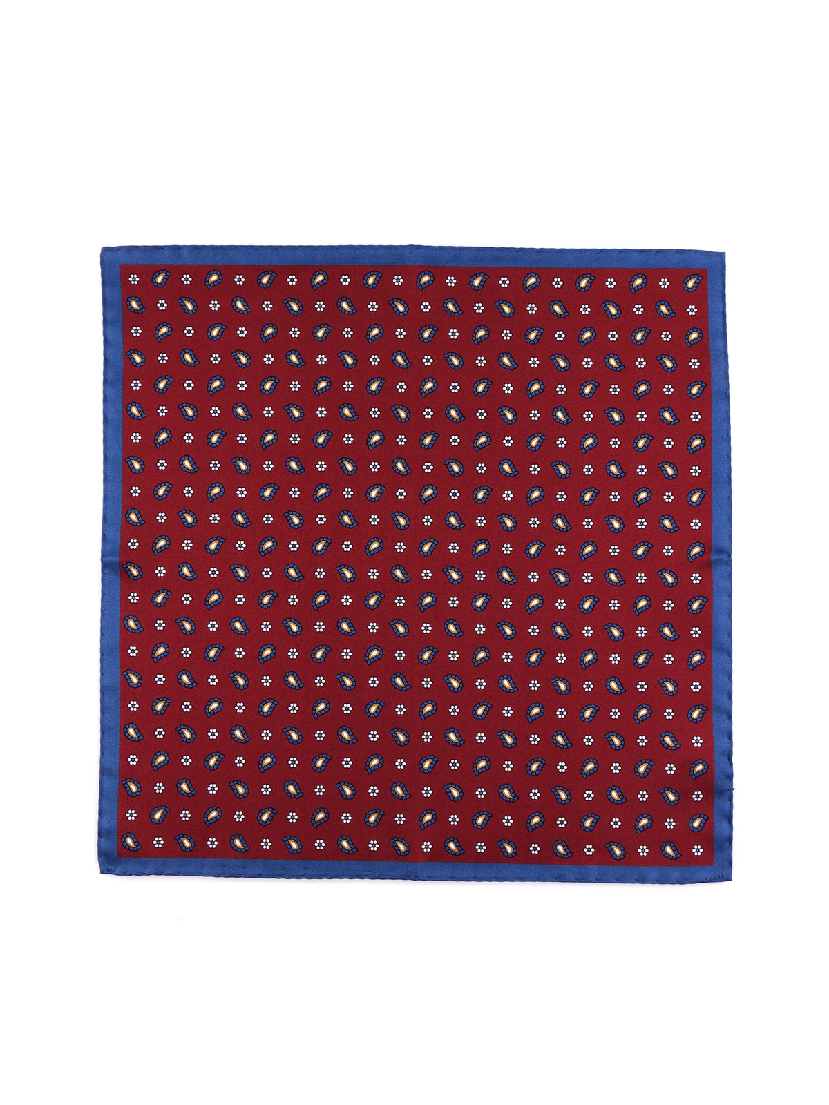 Fazzoletto da taschino rosso in seta stampata REED