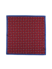 Fazzoletto da taschino rosso in seta stampata REED