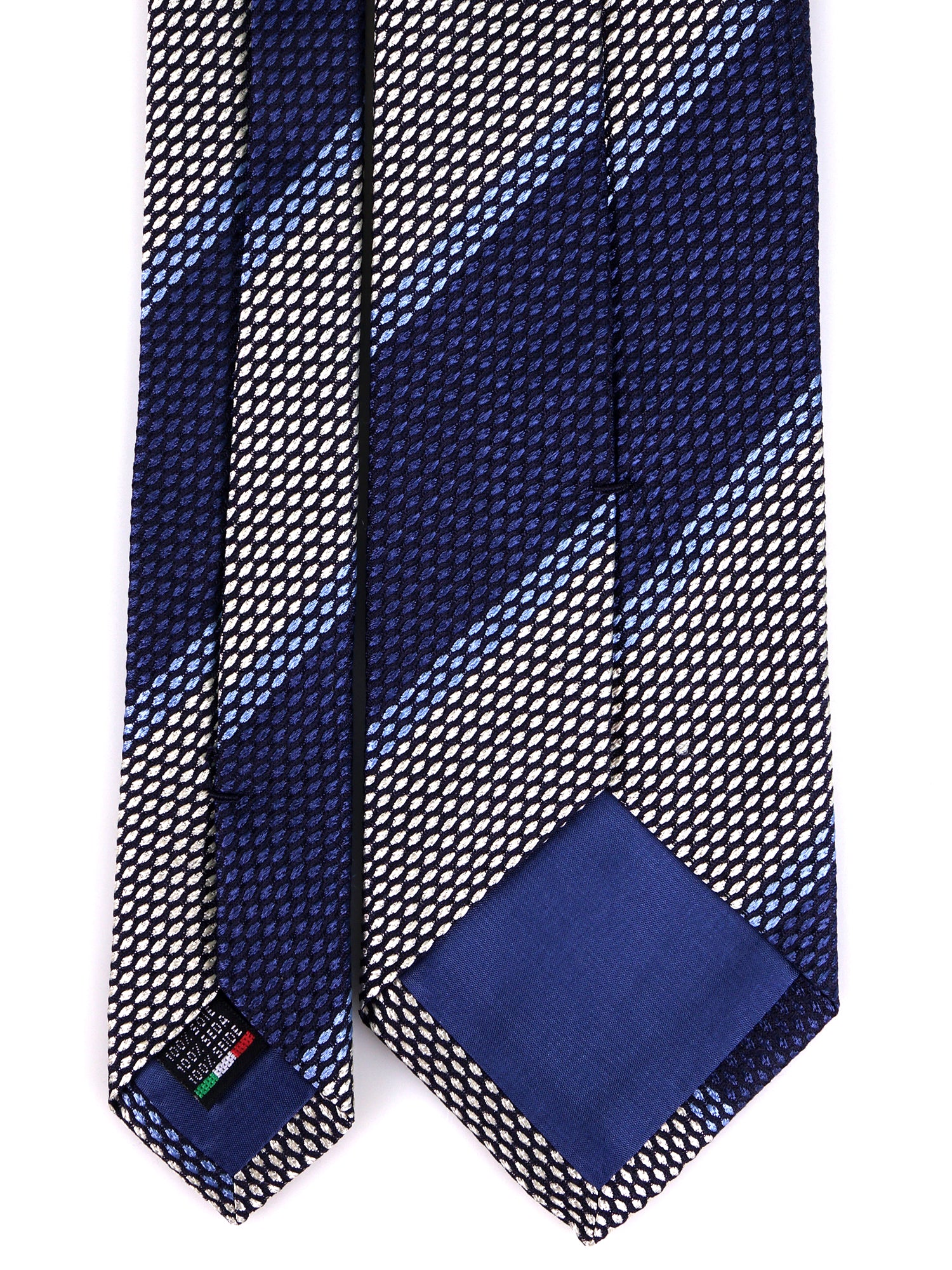 Cravatta 3 Pieghe Blu RETE garza di seta