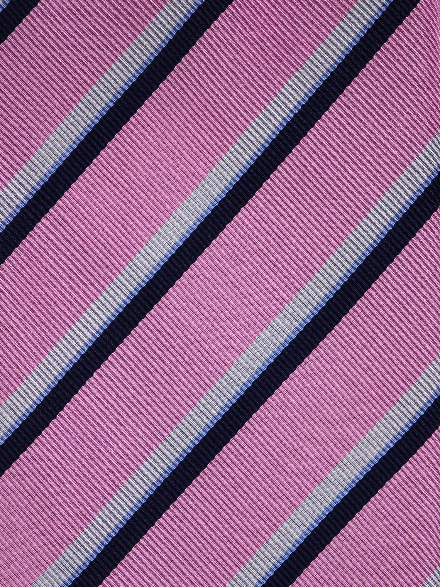 Cravatta 3 pieghe RINA in seta tessuta rosa