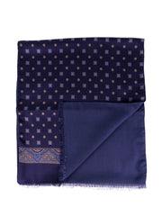 Sciarpa blu navy doppiata in seta\Modal ROBERT