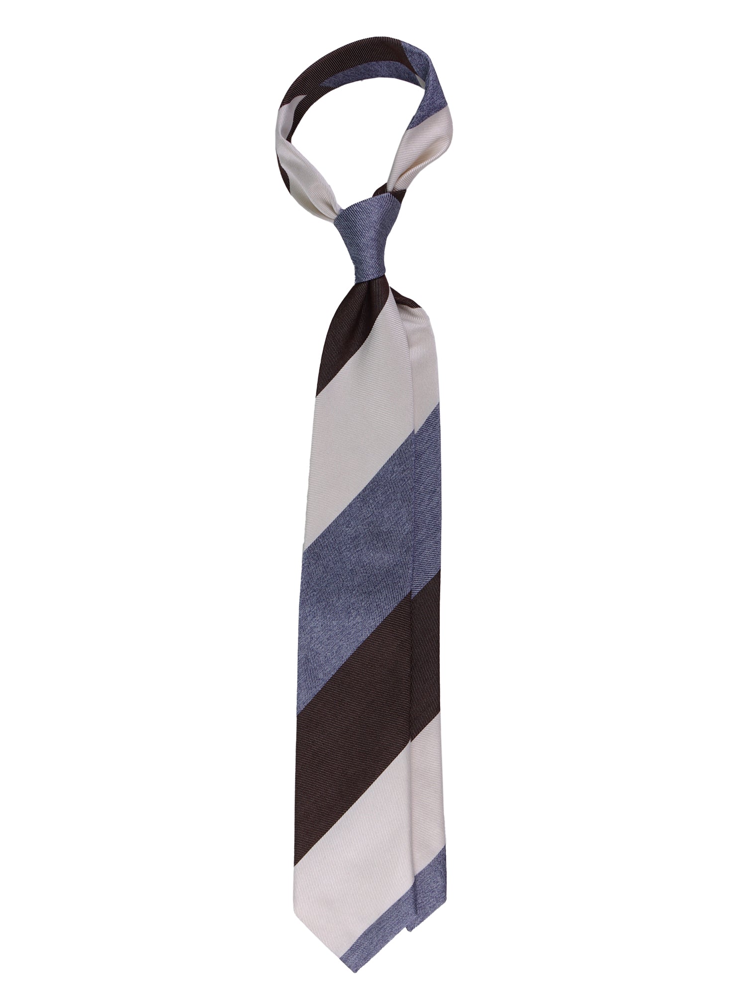 Cravatta 3 pieghe ROCKY in seta jacquard Blu