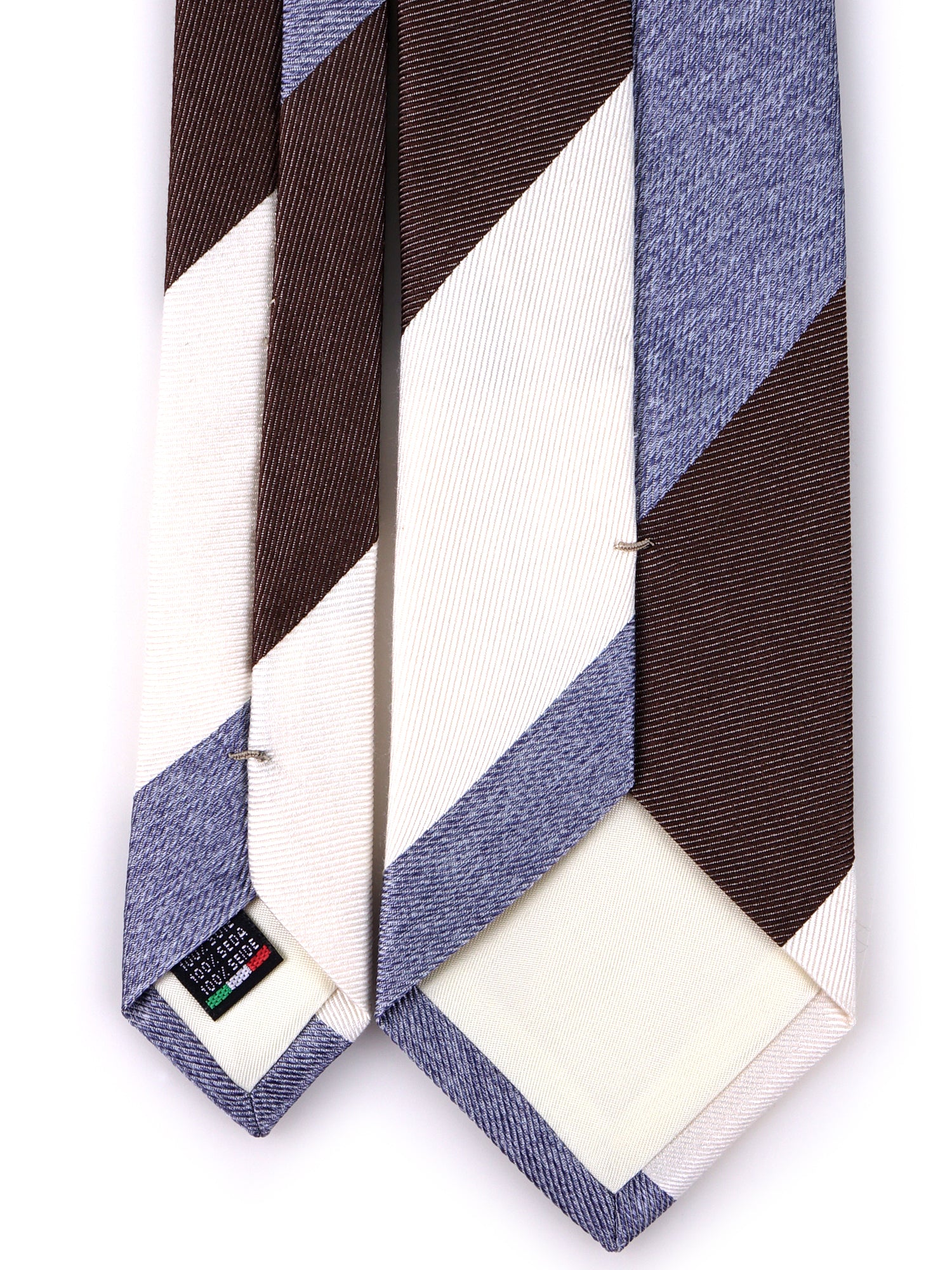 Cravatta 3 pieghe ROCKY in seta jacquard Blu