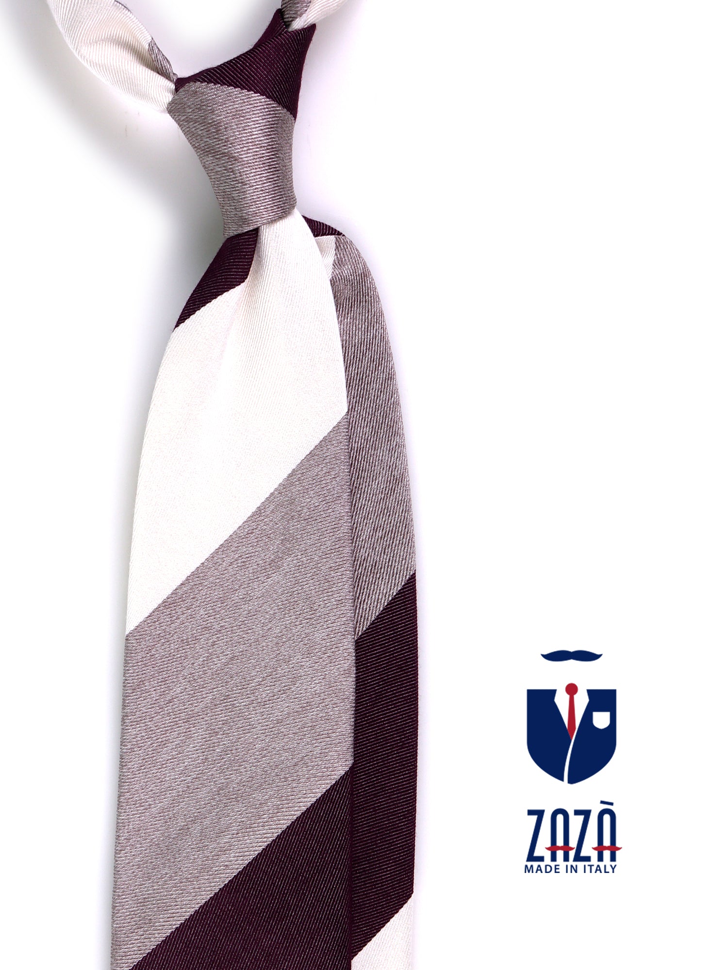 Cravatta 3 pieghe ROCKY in seta jacquard Bordeaux