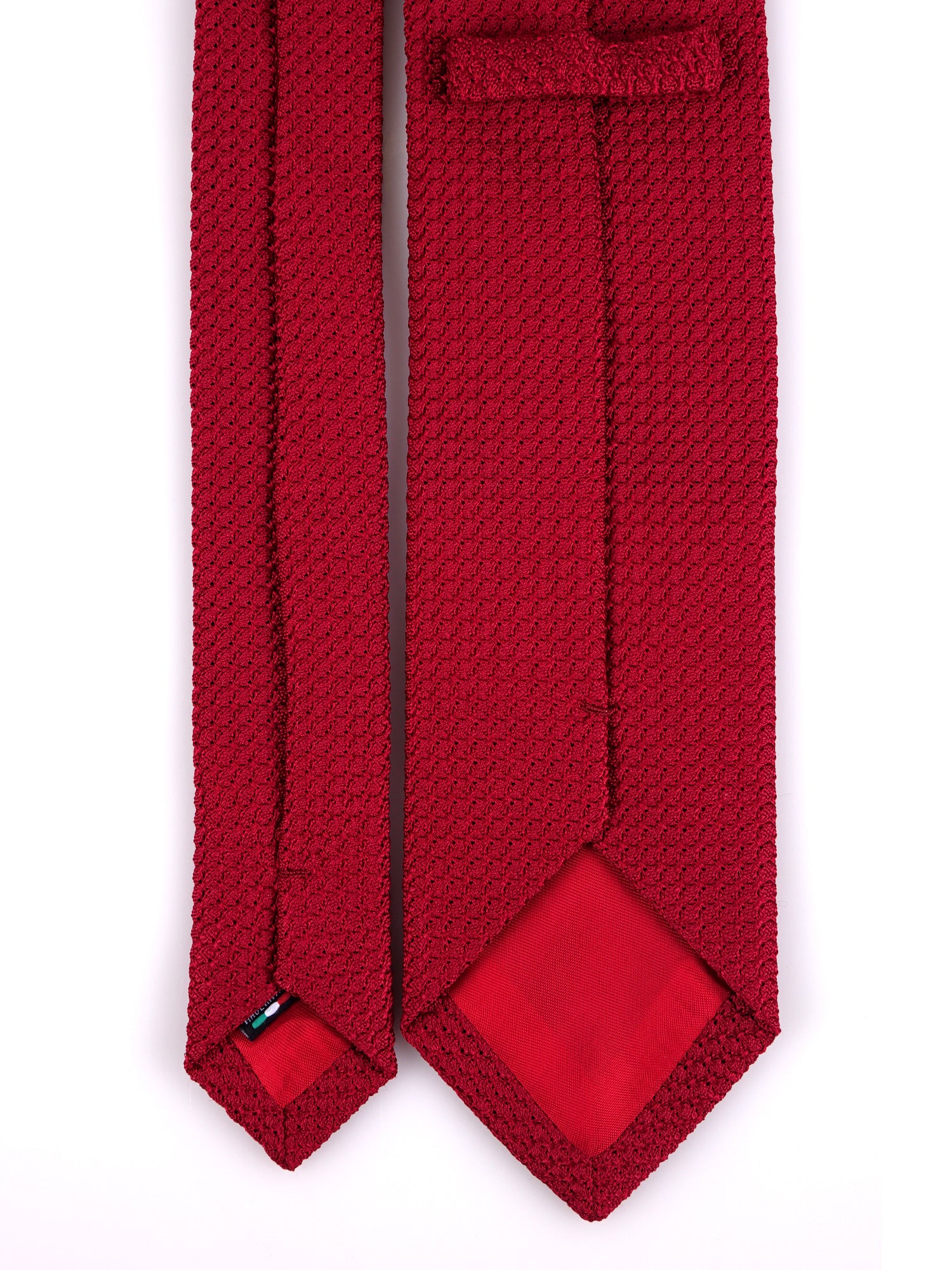 Cravatta 3 Pieghe RUBINO garza di seta rosso