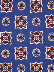 Cravatta 3 pieghe SADIE in seta stampata blu