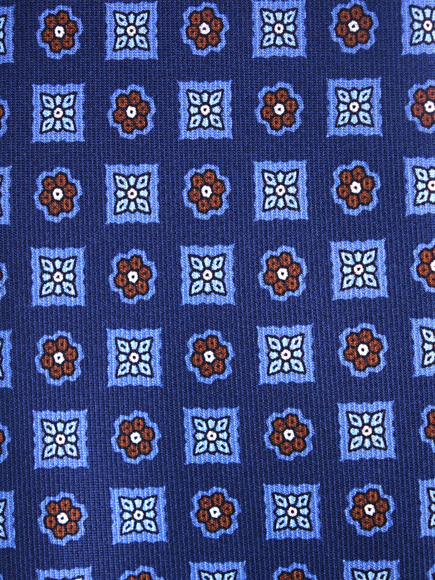 Cravatta 3 pieghe SALFRIEL in seta madder blu navy
