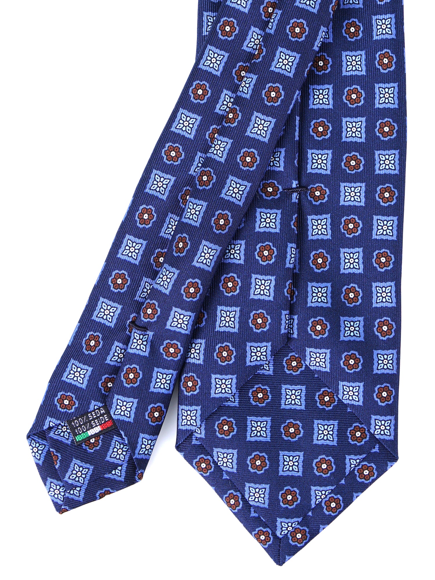 Cravatta 3 pieghe SALFRIEL in seta madder blu navy