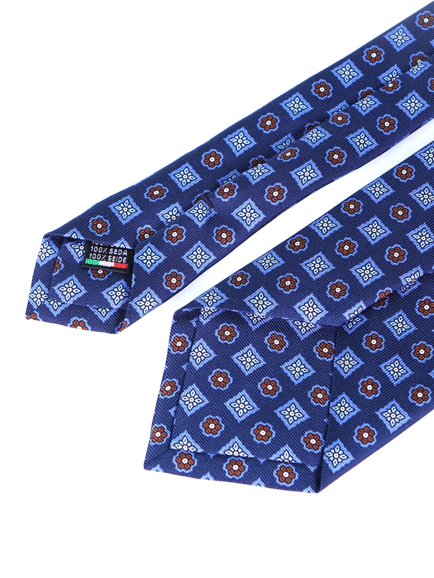 Cravatta 3 pieghe SALFRIEL in seta madder blu navy