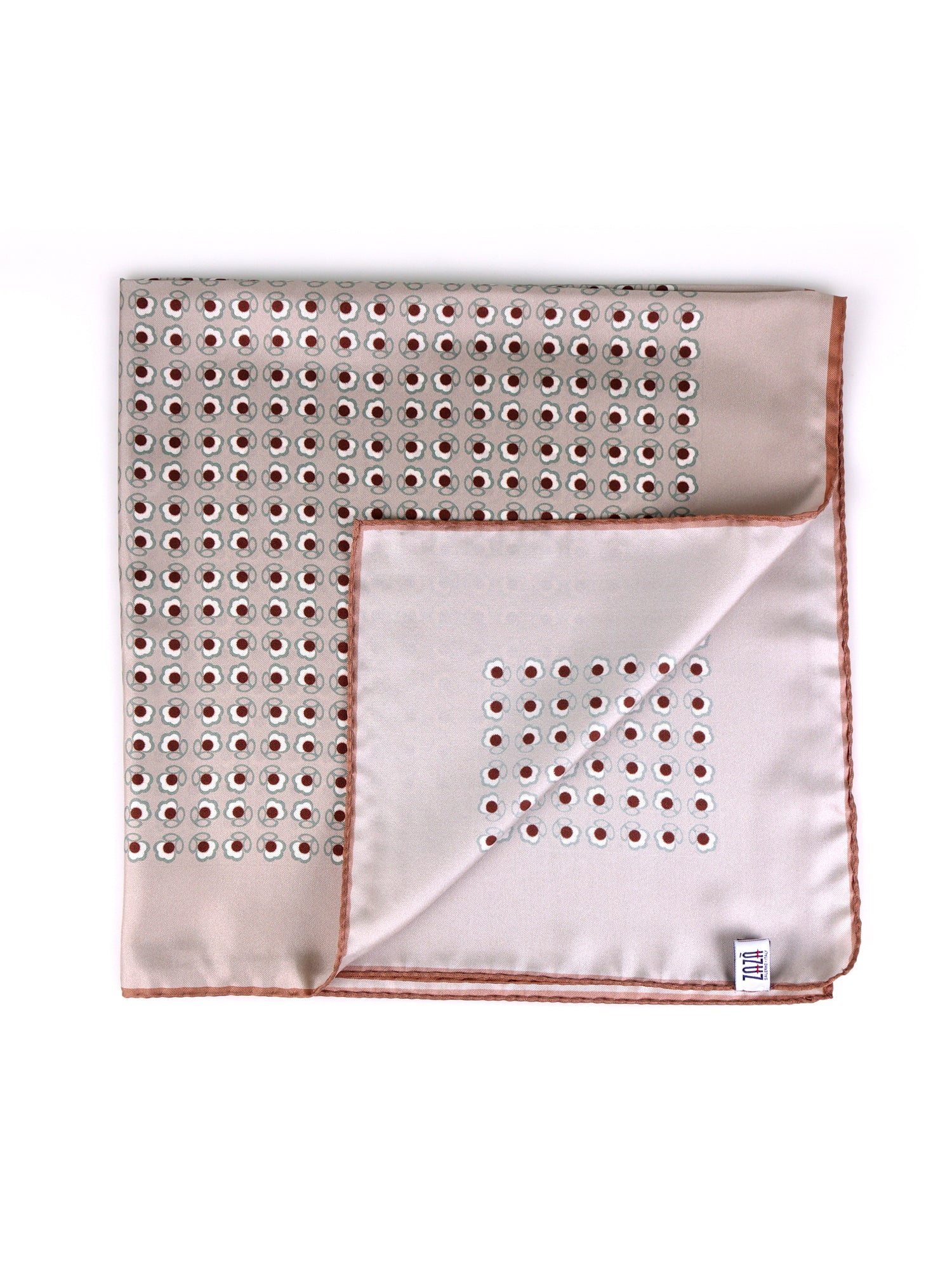 Foulard SAME beige in seta stampata