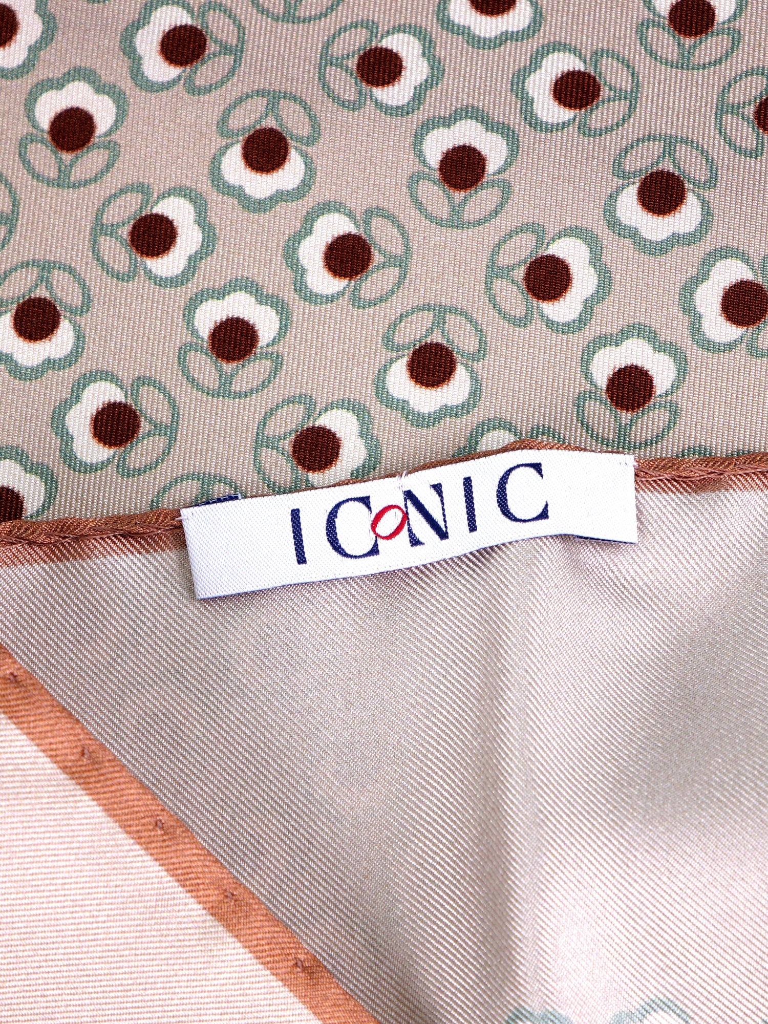 Foulard SAME beige in seta stampata