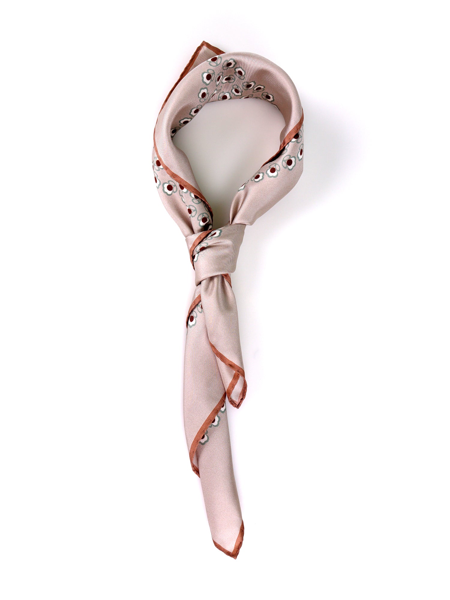 Foulard SAME beige in seta stampata