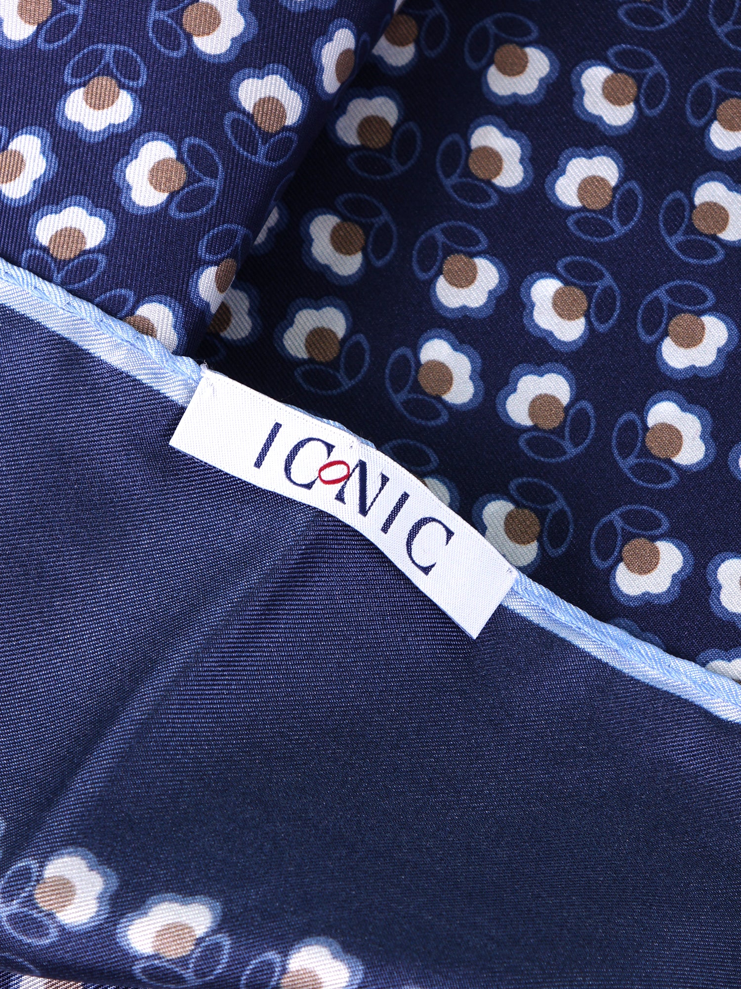 Foulard SAME blu in seta stampata