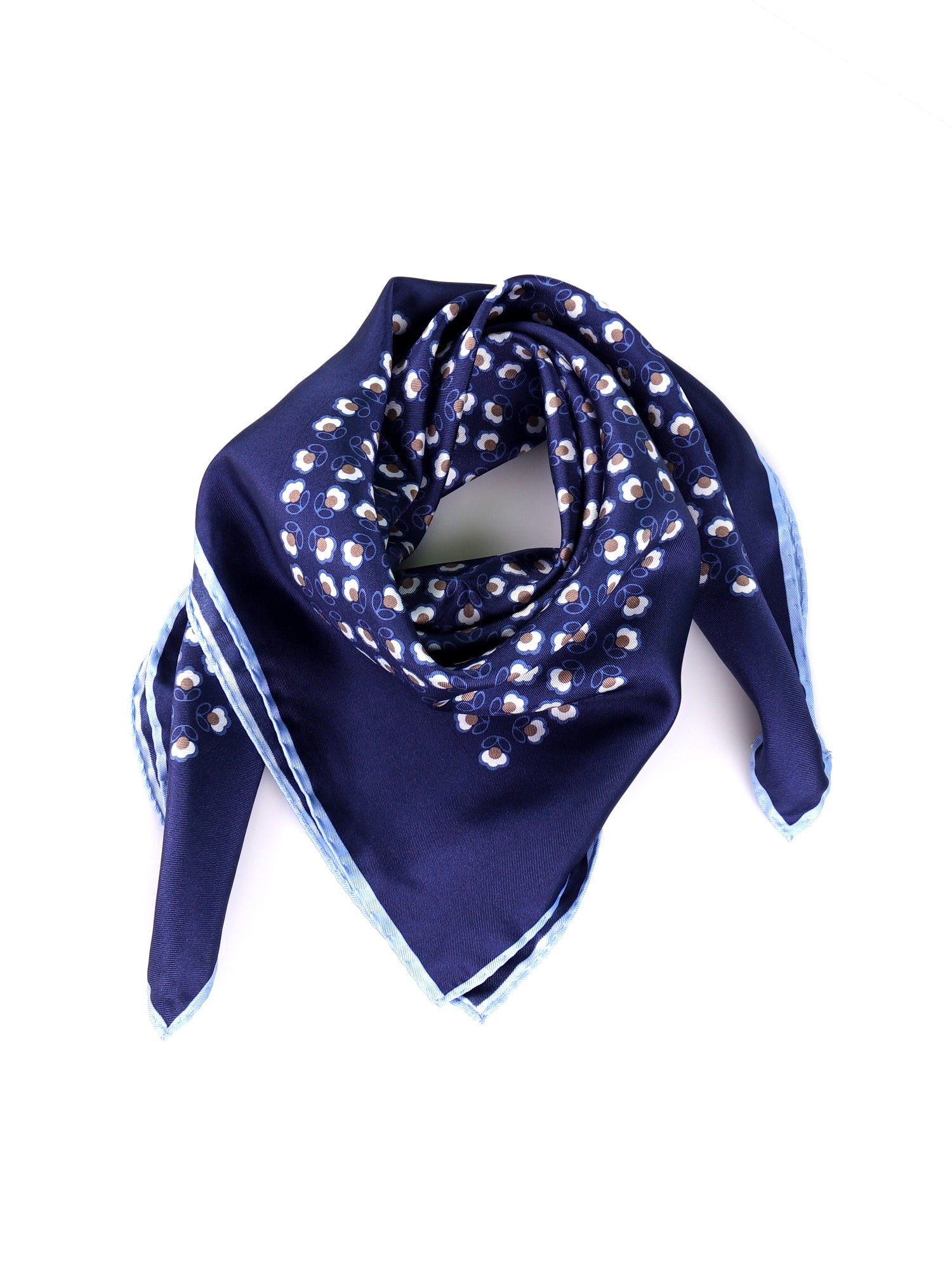 Foulard SAME blu in seta stampata