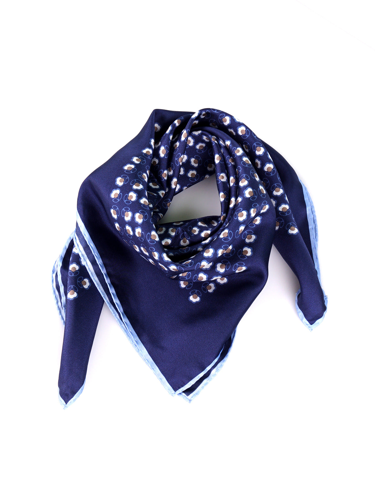 Foulard SAME blu in seta stampata