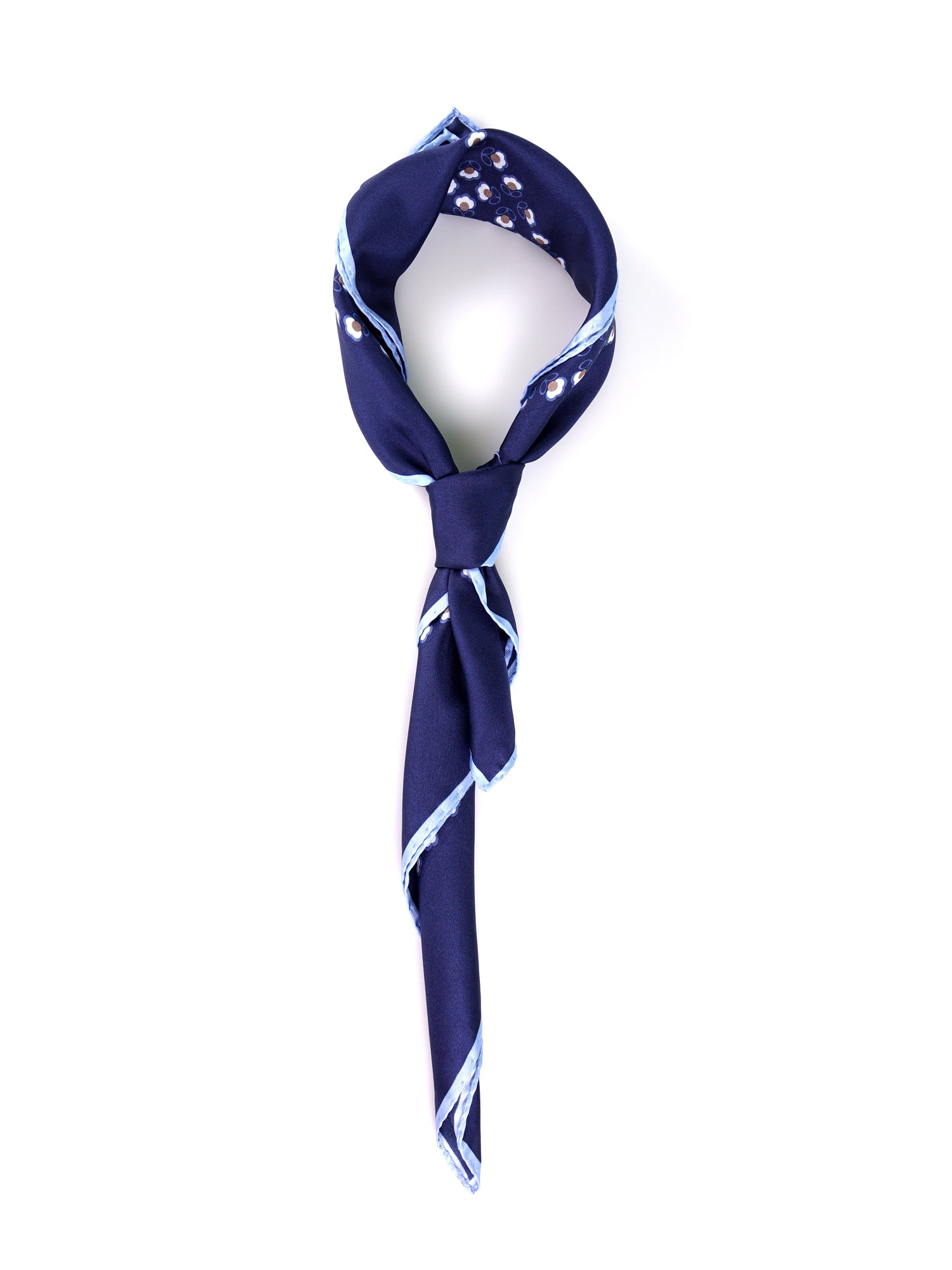 Foulard SAME blu in seta stampata