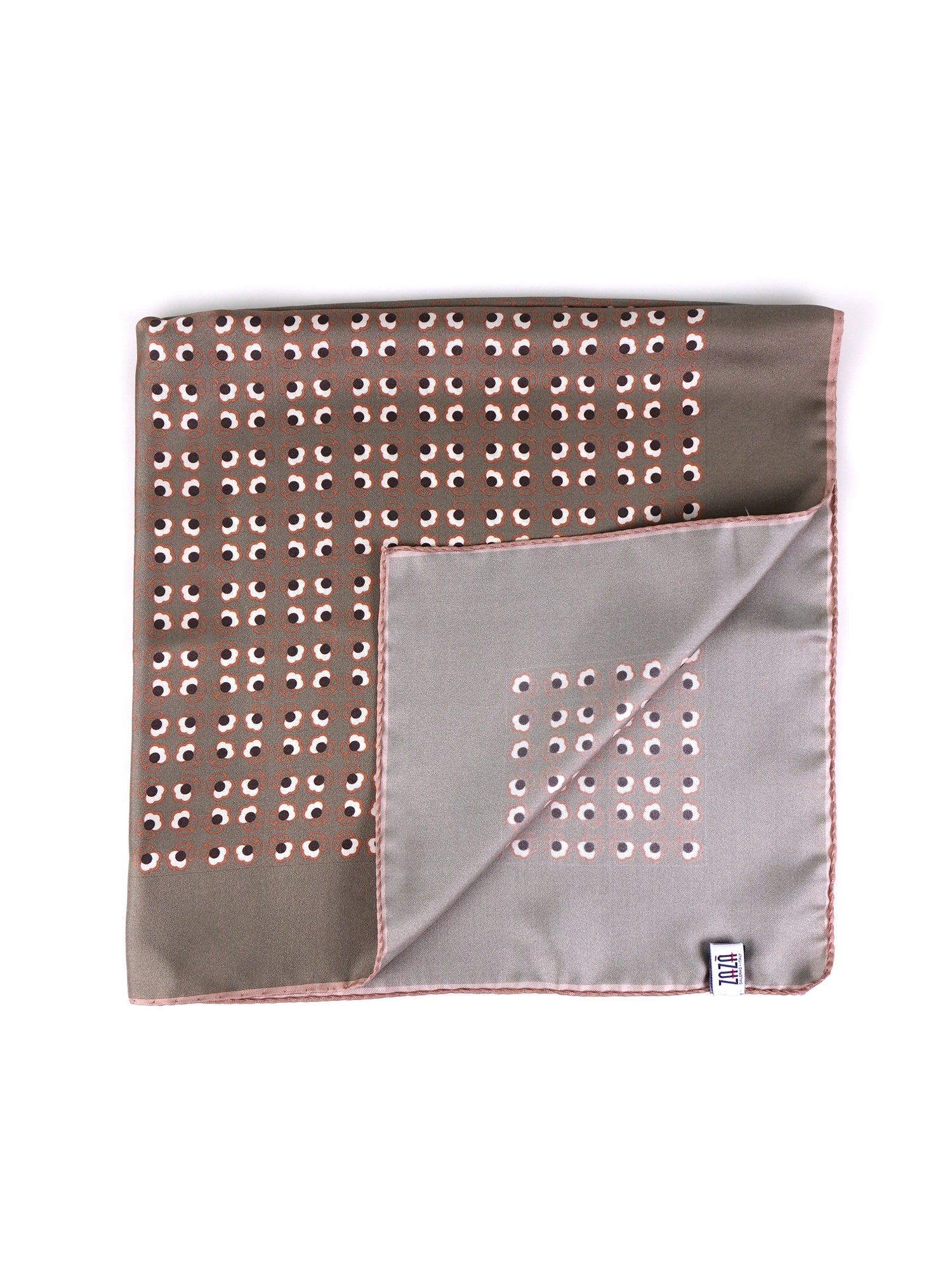 Foulard SAME verde in seta stampata