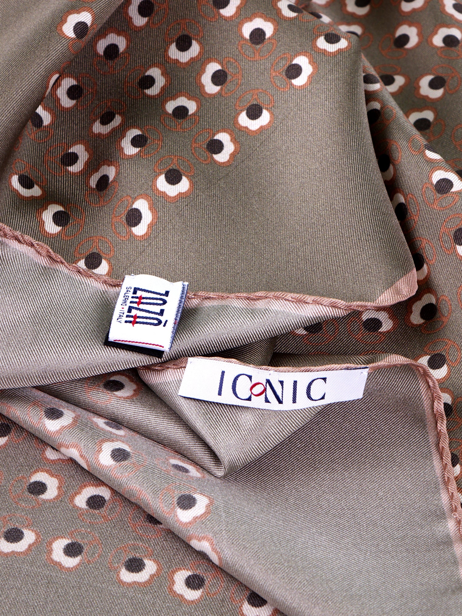 Foulard SAME verde in seta stampata