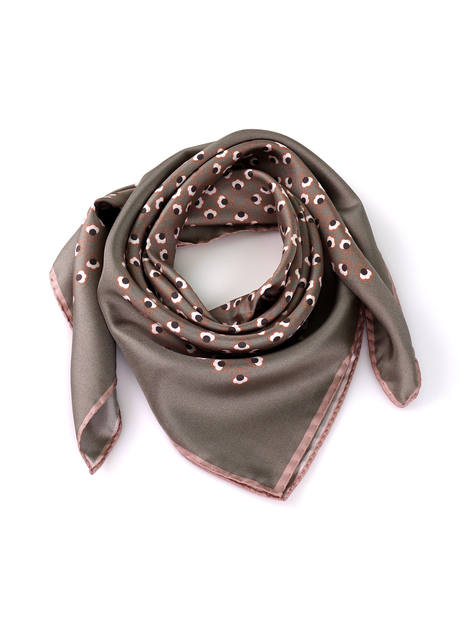 Foulard SAME verde in seta stampata