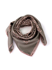 Foulard SAME verde in seta stampata