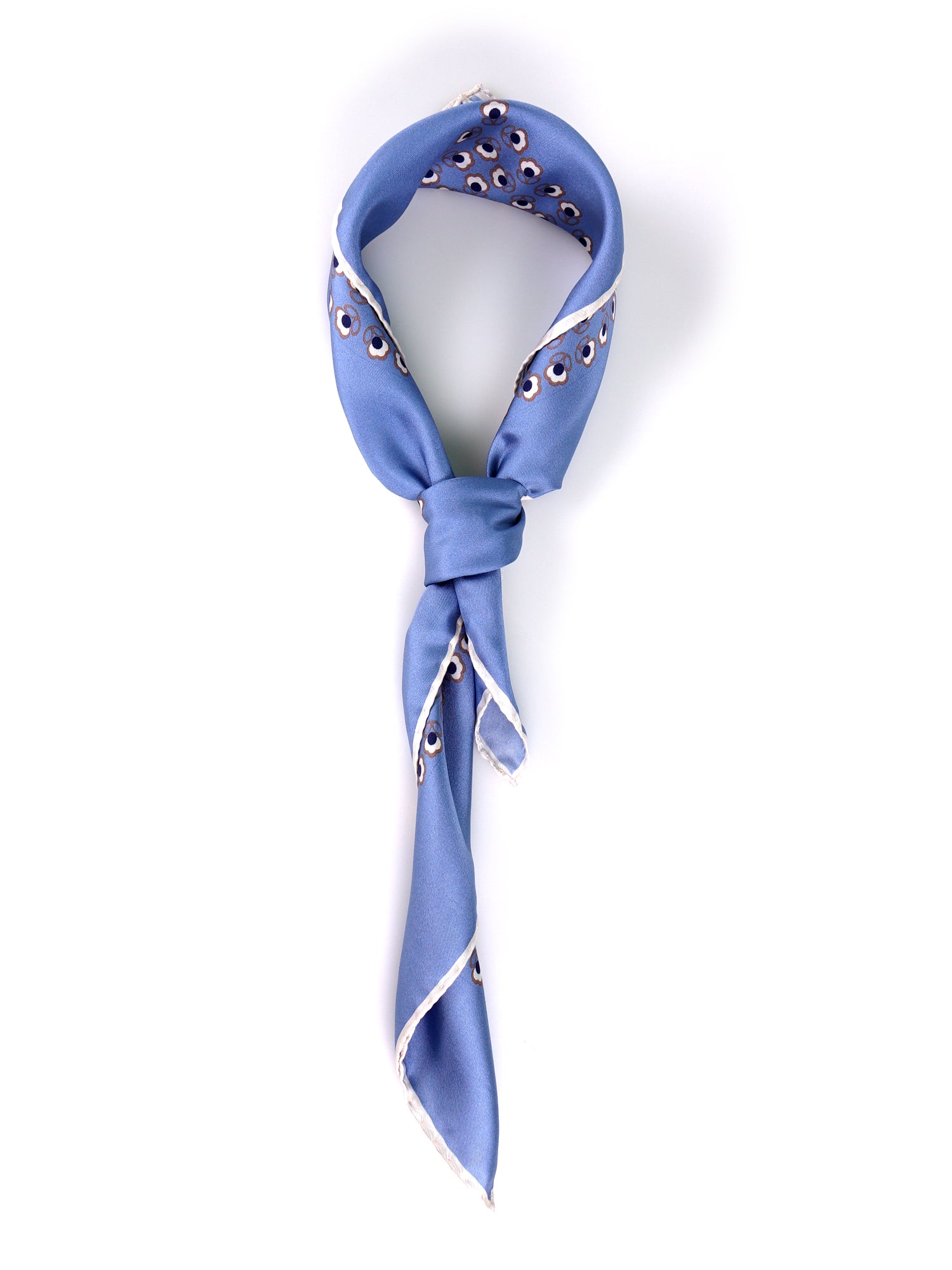 Foulard SAME celeste in seta stampata