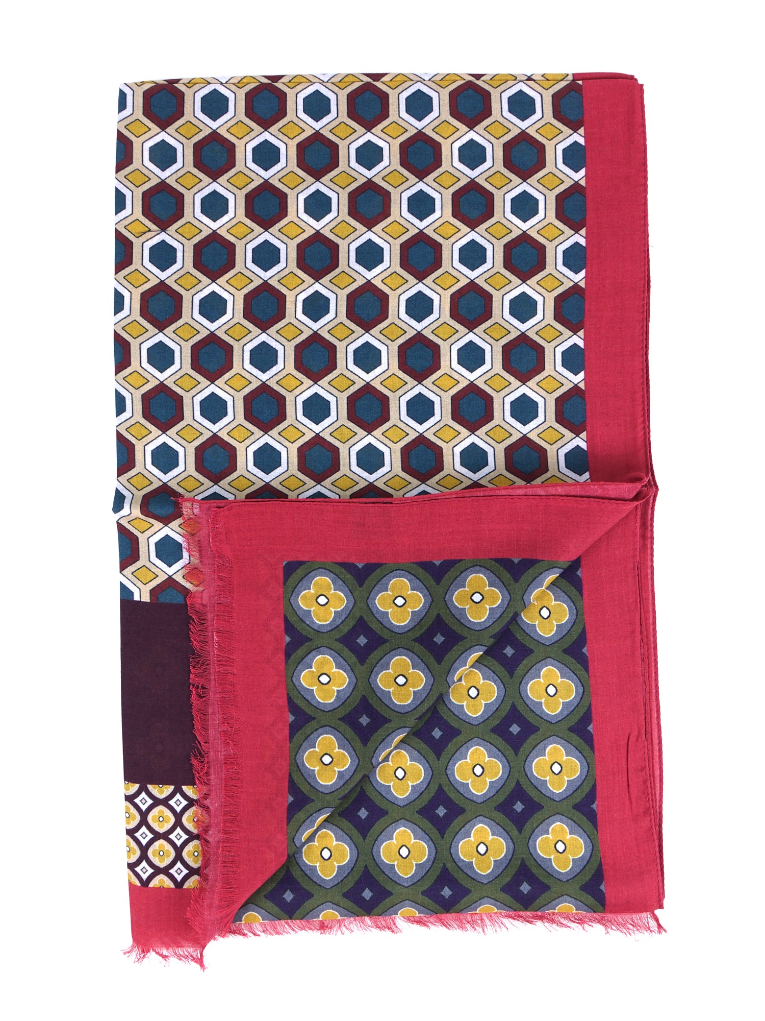 LUDICA red modal/wool scarf