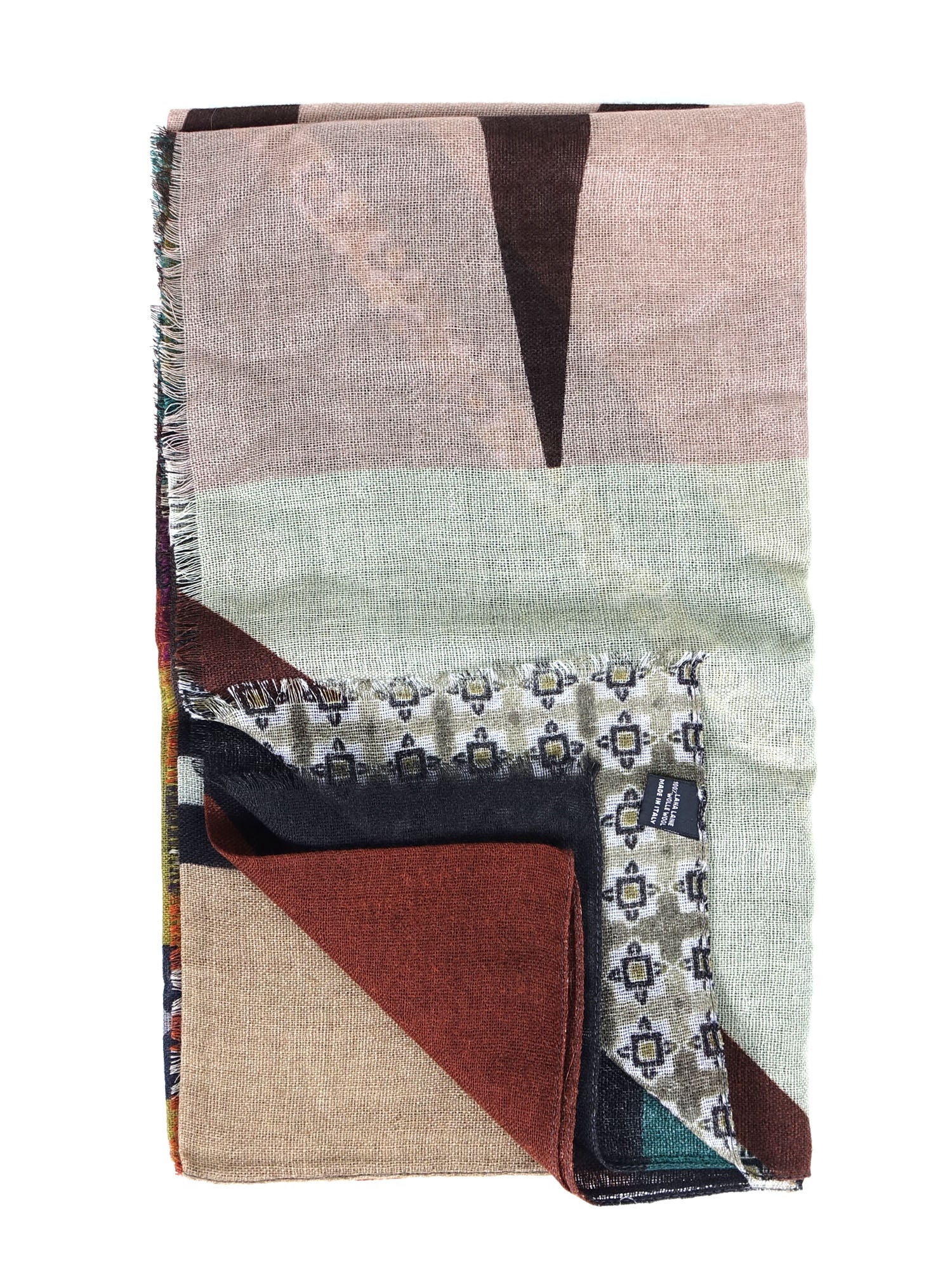 Stola/sciarpa beige in pura lana GINEVRA