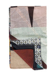Stola/sciarpa beige in pura lana GINEVRA