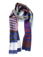 Sciarpa multicolor in pura seta stampata TERESA