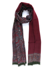 ETHNIC Multicolor Printed Pure Silk Scarf