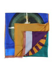 ETHNIC Multicolor Printed Pure Silk Scarf