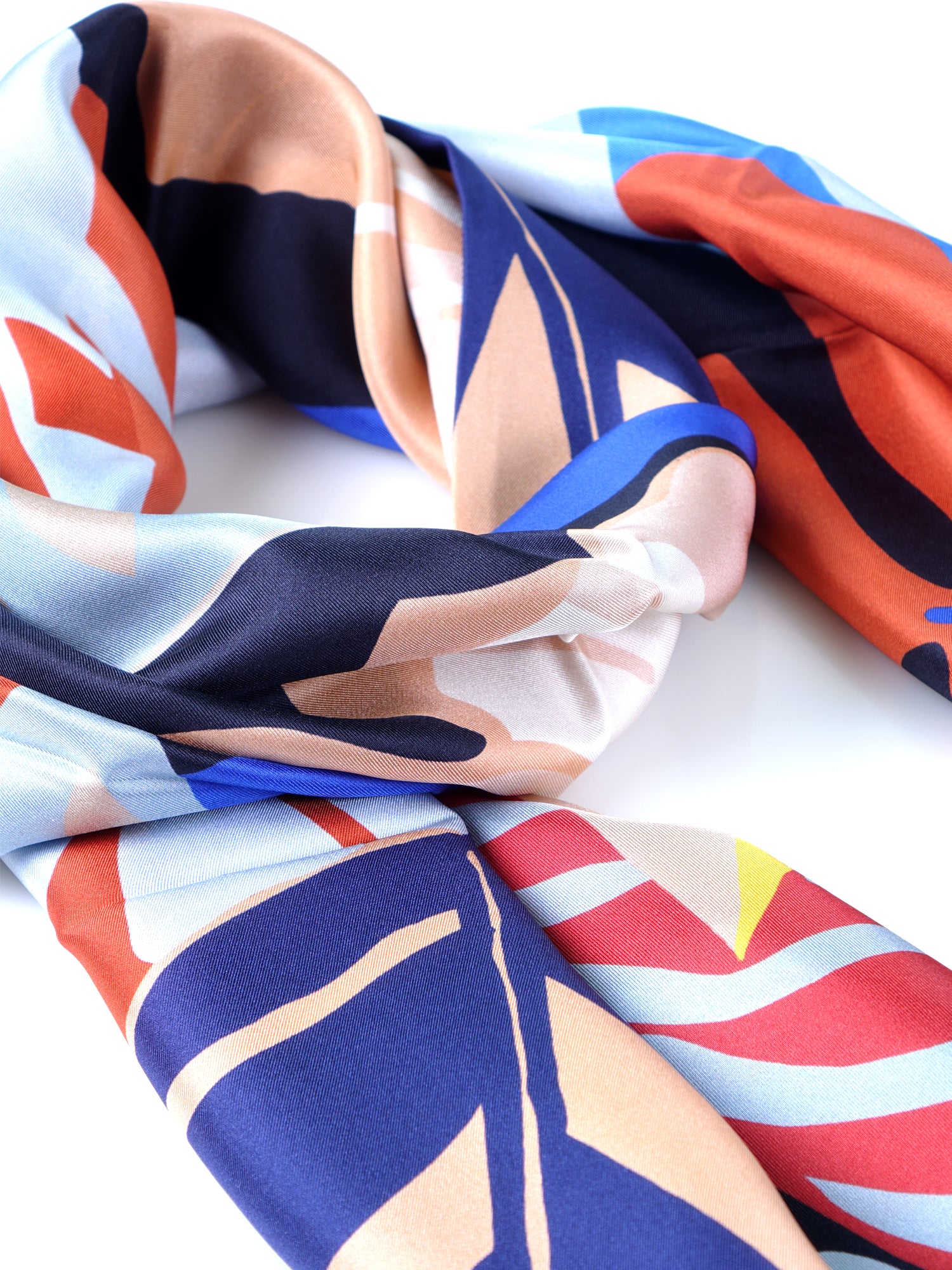 ETHNIC Multicolor Printed Pure Silk Scarf