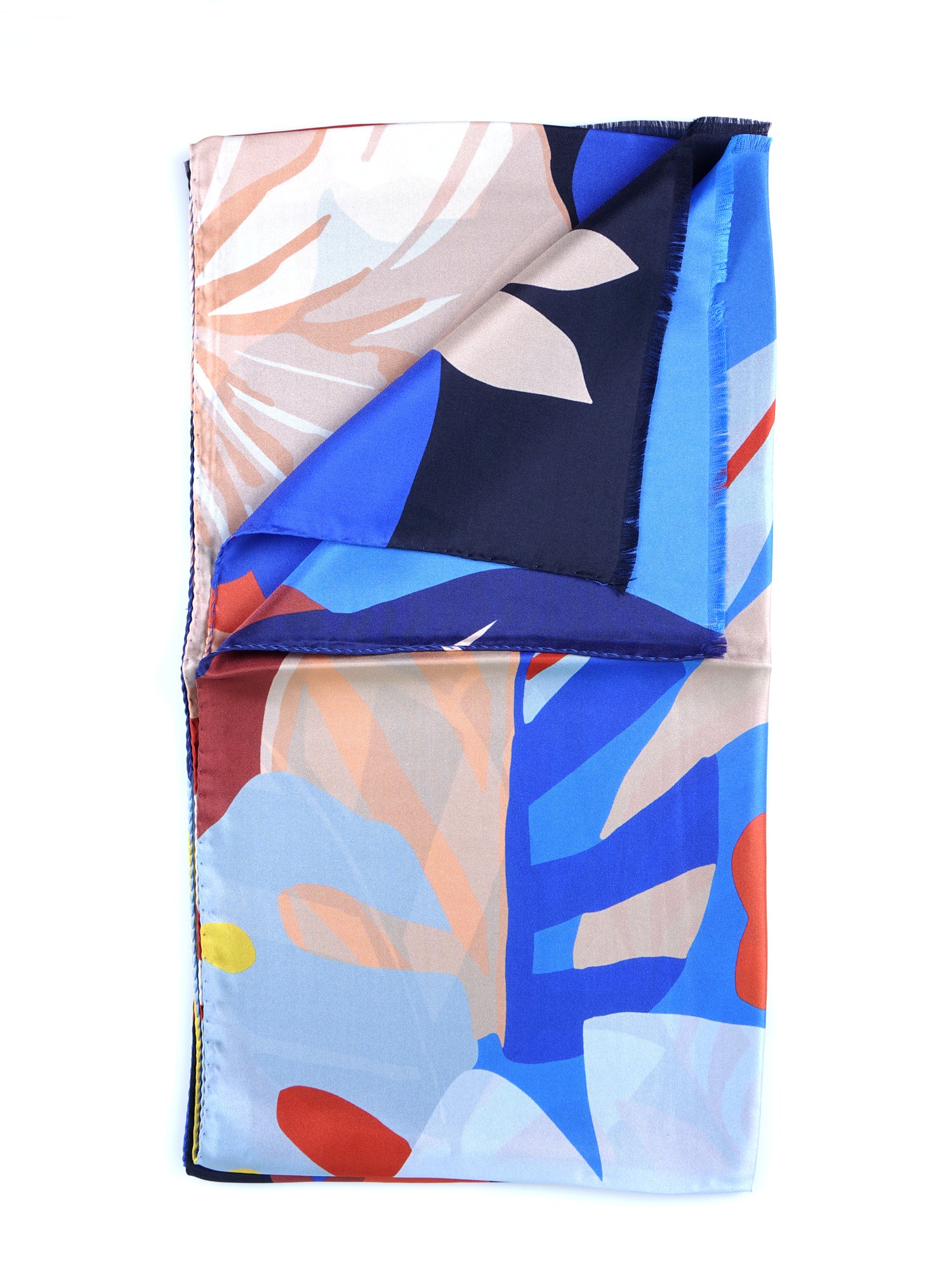 ETHNIC Multicolor Printed Pure Silk Scarf