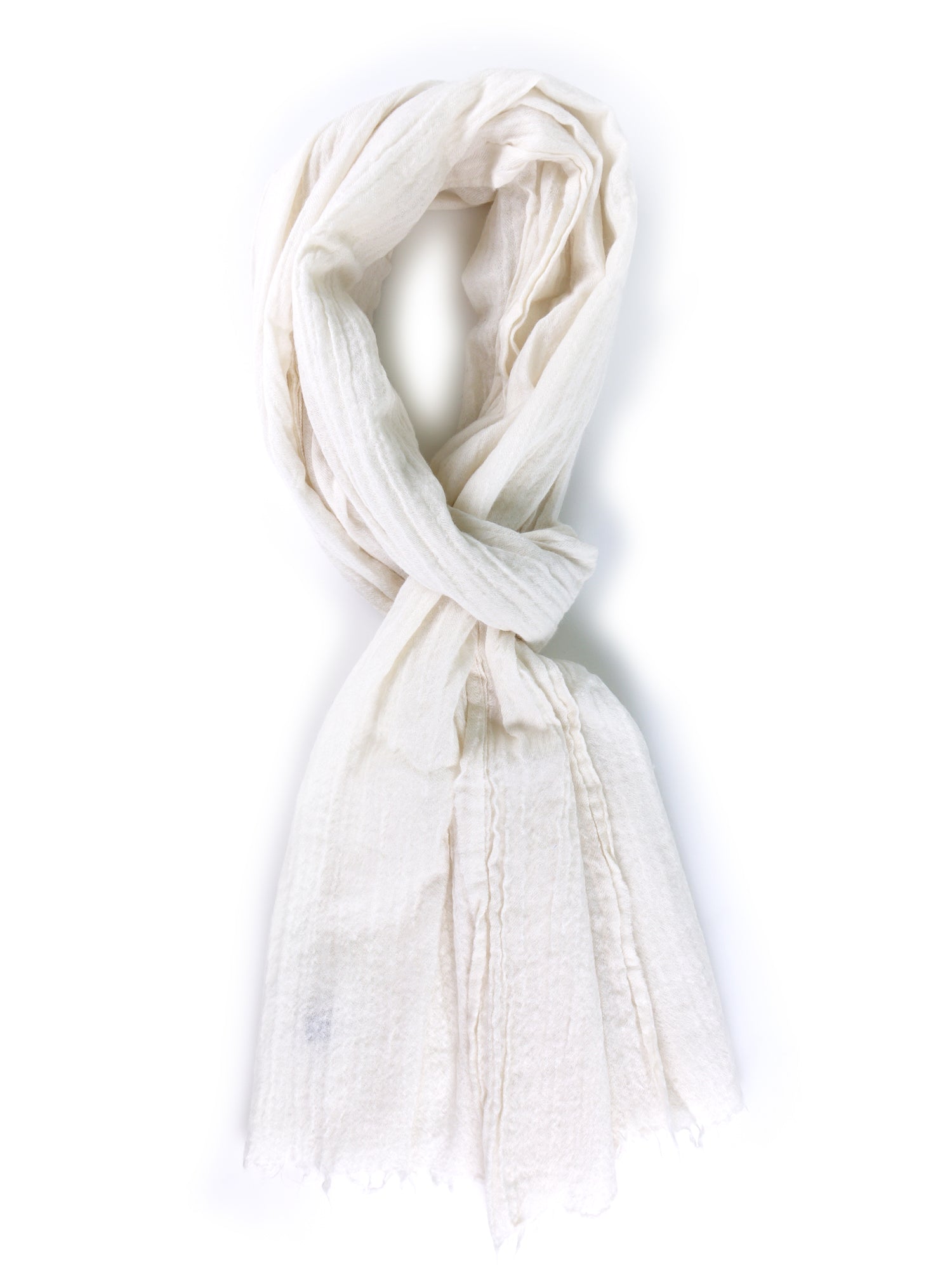 Sciarpa bianco in cashmere GREZZA
