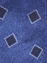 Cravatta 3 pieghe SEAL in seta jacquard Blu